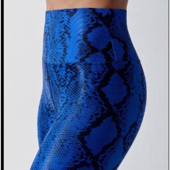 Beach Riot Leggings  - Blue and Black Snake Print - NWOT - Size Small - Picture 1 of 7
